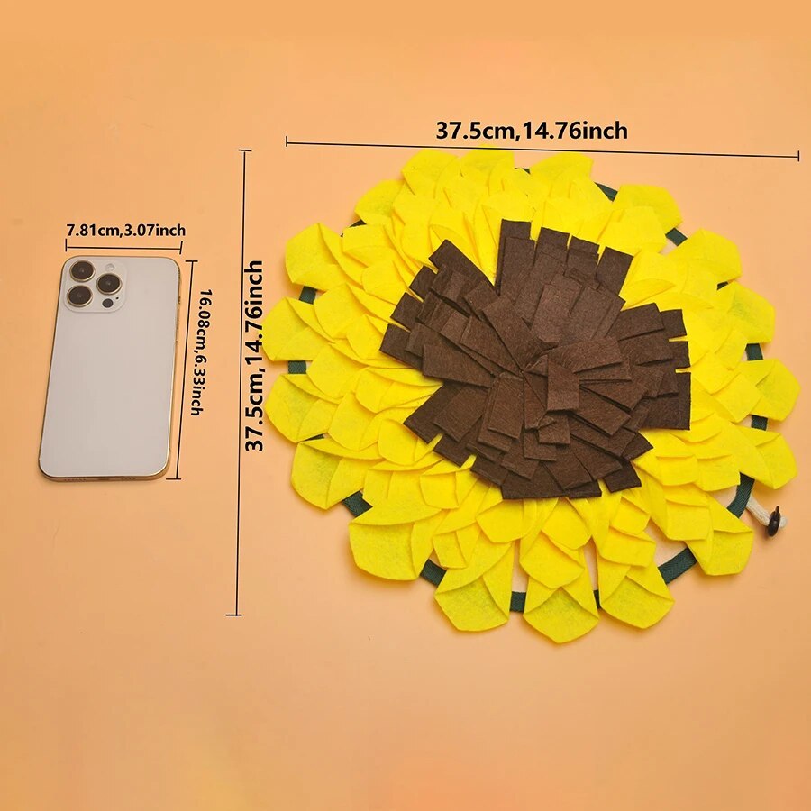 Sunflower Dog Snuffle Mat – Interactive Treat Puzzle for Happy Dogs