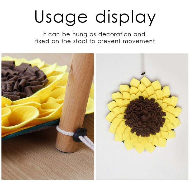 Sunflower Dog Snuffle Mat – Interactive Treat Puzzle for Happy Dogs