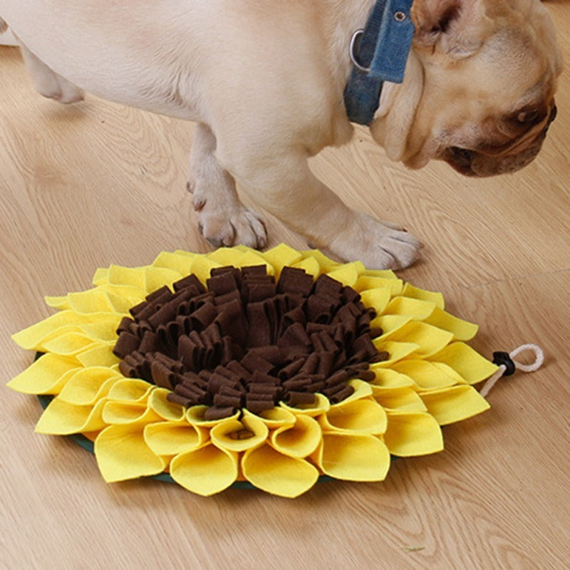 Sunflower Dog Snuffle Mat – Interactive Treat Puzzle for Happy Dogs