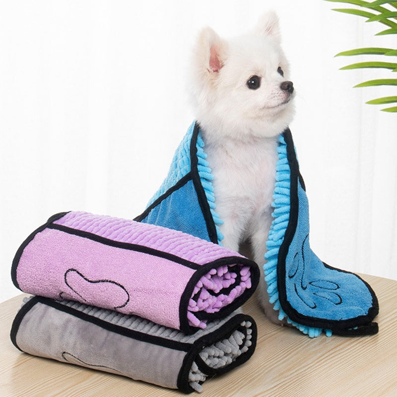 Cozy Microfiber Pet Bathrobe Towel for Fast Drying