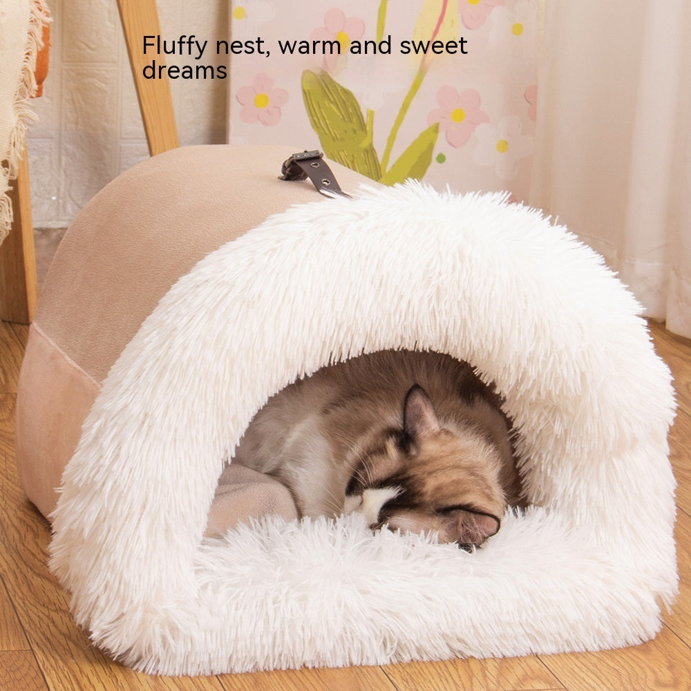 Portable Plush Pet Bed – Perfect Cozy Spot for Pets