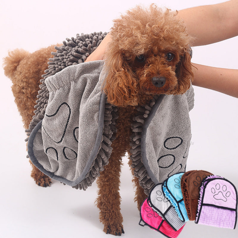 Cozy Microfiber Pet Bathrobe Towel for Fast Drying