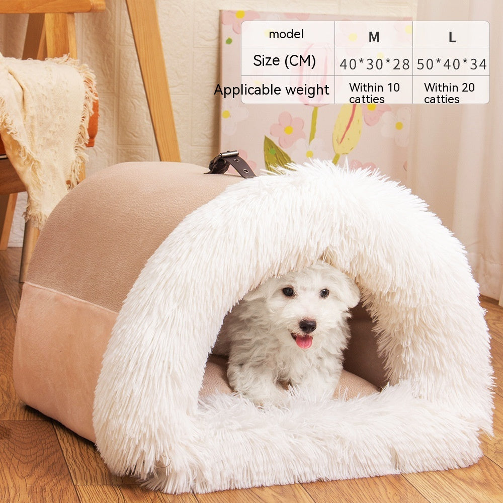 Portable Plush Pet Bed – Perfect Cozy Spot for Pets