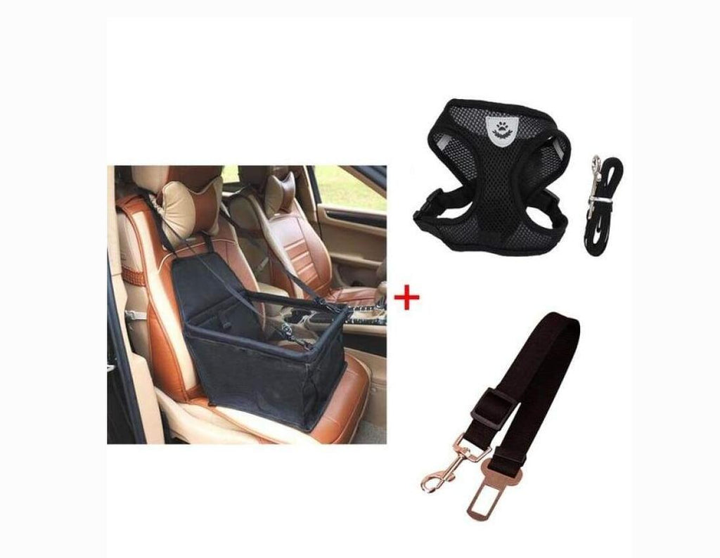 Premium Pet Car Seat with Harness for Safe Road Trips