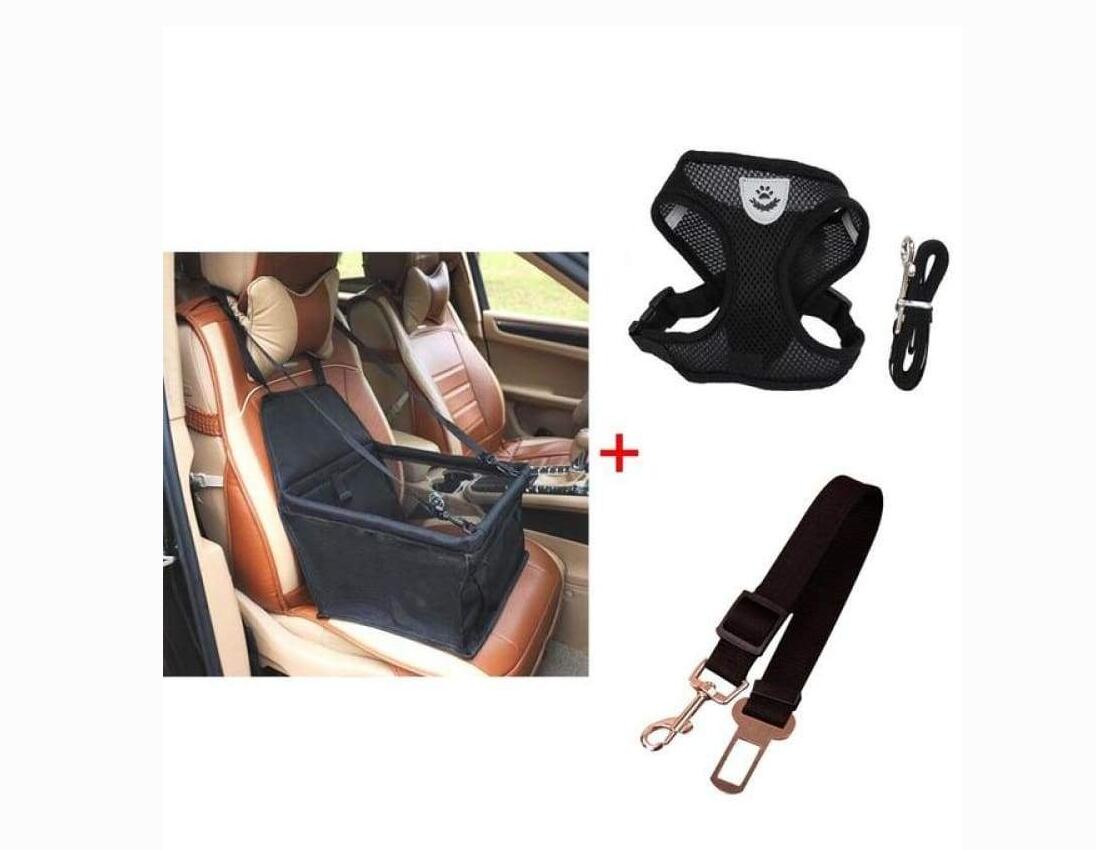 Premium Pet Car Seat with Harness for Safe Road Trips