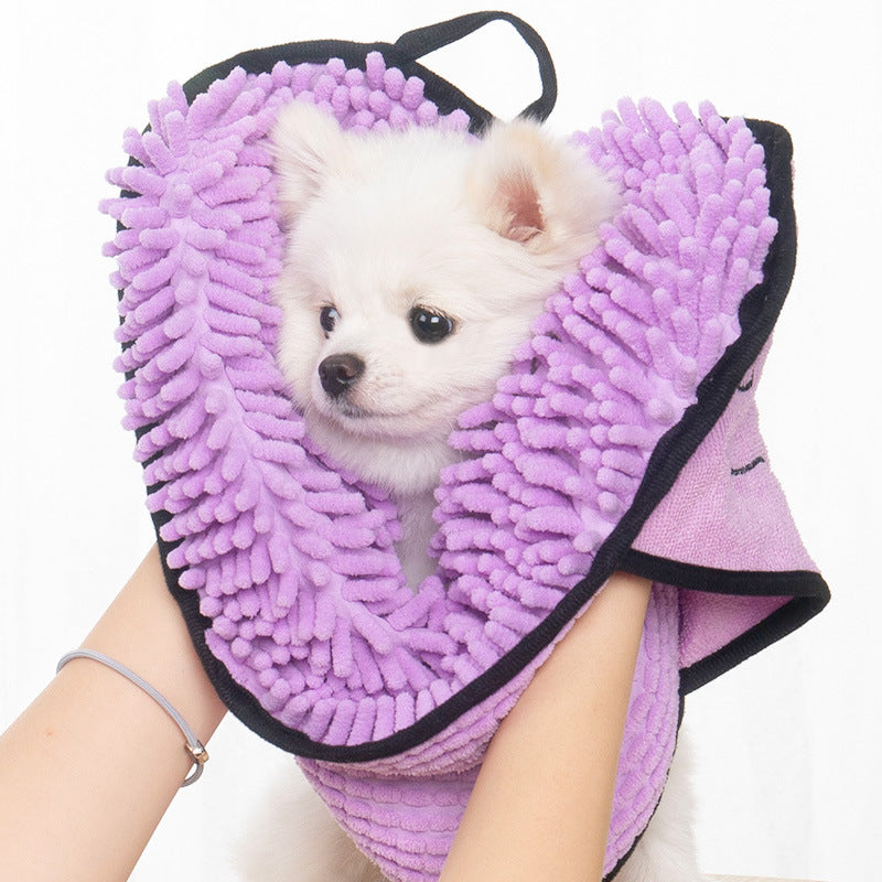 Cozy Microfiber Pet Bathrobe Towel for Fast Drying