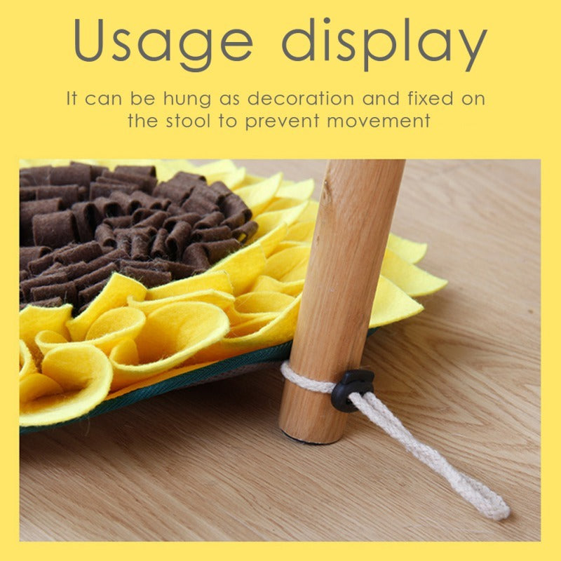 Sunflower Dog Snuffle Mat – Interactive Treat Puzzle for Happy Dogs