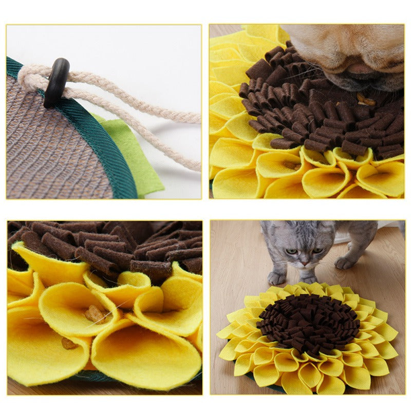 Sunflower Dog Snuffle Mat – Interactive Treat Puzzle for Happy Dogs