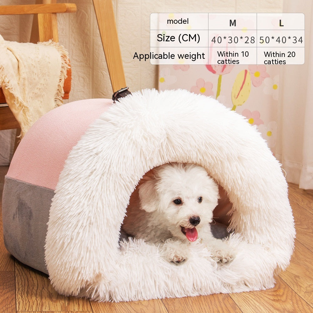 Portable Plush Pet Bed – Perfect Cozy Spot for Pets