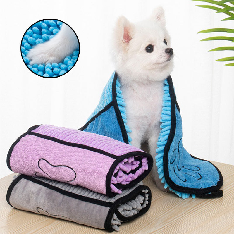 Cozy Microfiber Pet Bathrobe Towel for Fast Drying