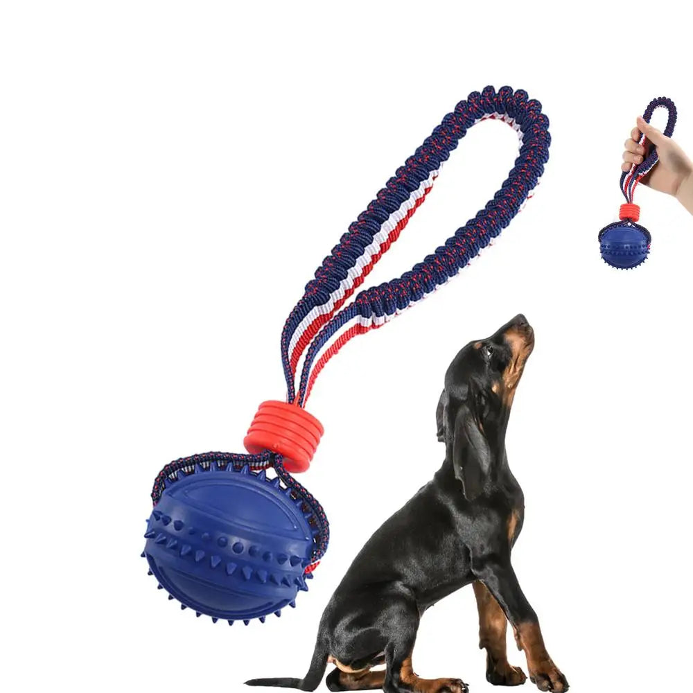 Interactive Dog Ball – Durable Rope Toy for Play, Training & Happy Tails