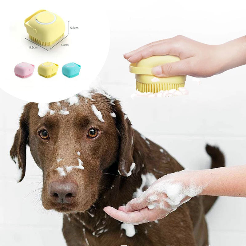 Silicone Pet Grooming Brush – Easy Bath Time for Pets